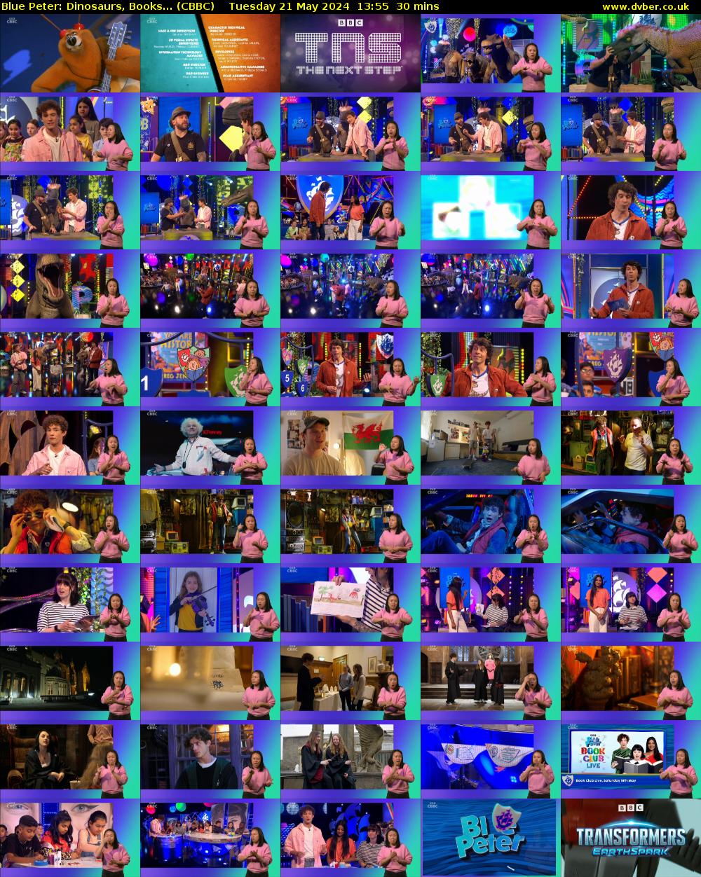 Blue Peter: Dinosaurs, Books... (CBBC) Tuesday 21 May 2024 13:55 - 14:25