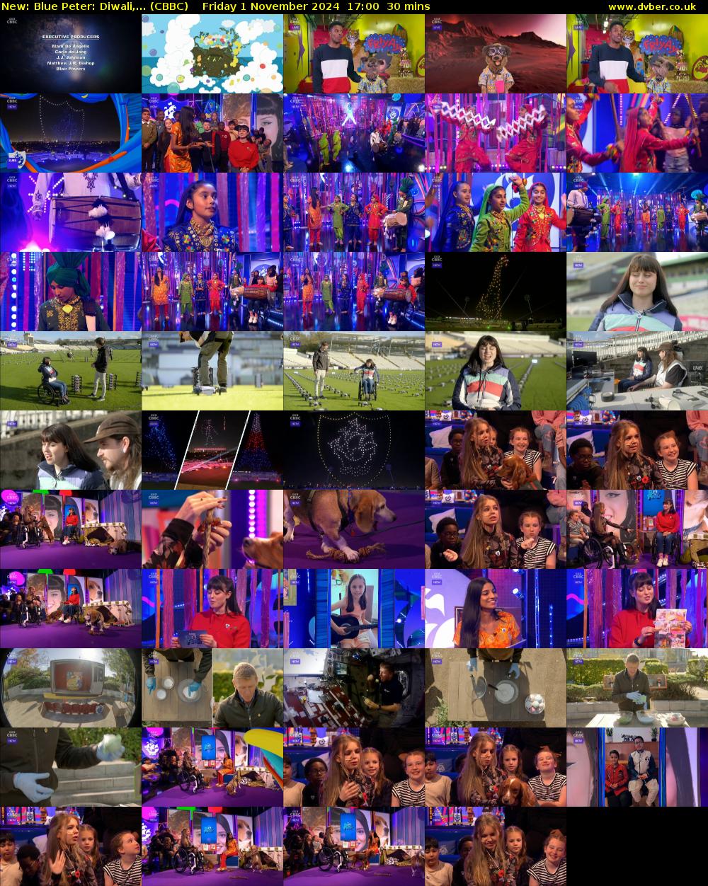 Blue Peter: Diwali,... (CBBC) Friday 1 November 2024 17:00 - 17:30