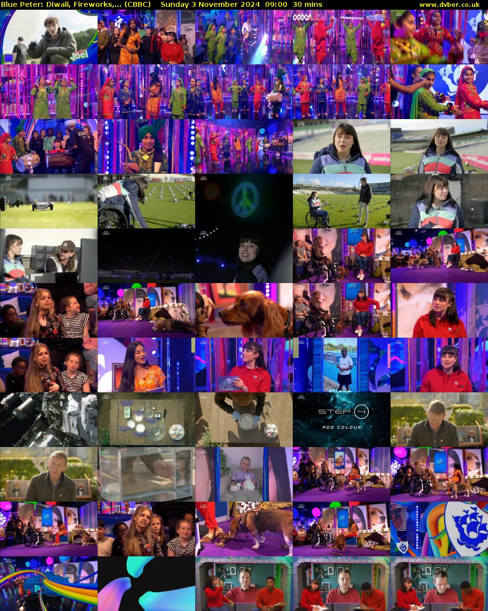 Blue Peter: Diwali, Fireworks,... (CBBC) Sunday 3 November 2024 09:00 - 09:30