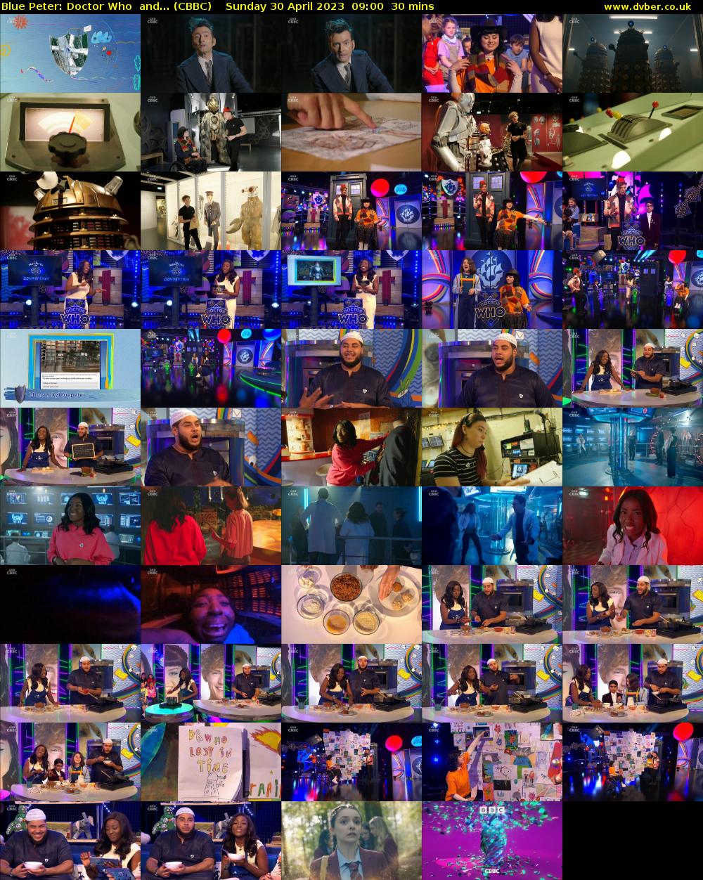 Blue Peter: Doctor Who  and... (CBBC) Sunday 30 April 2023 09:00 - 09:30