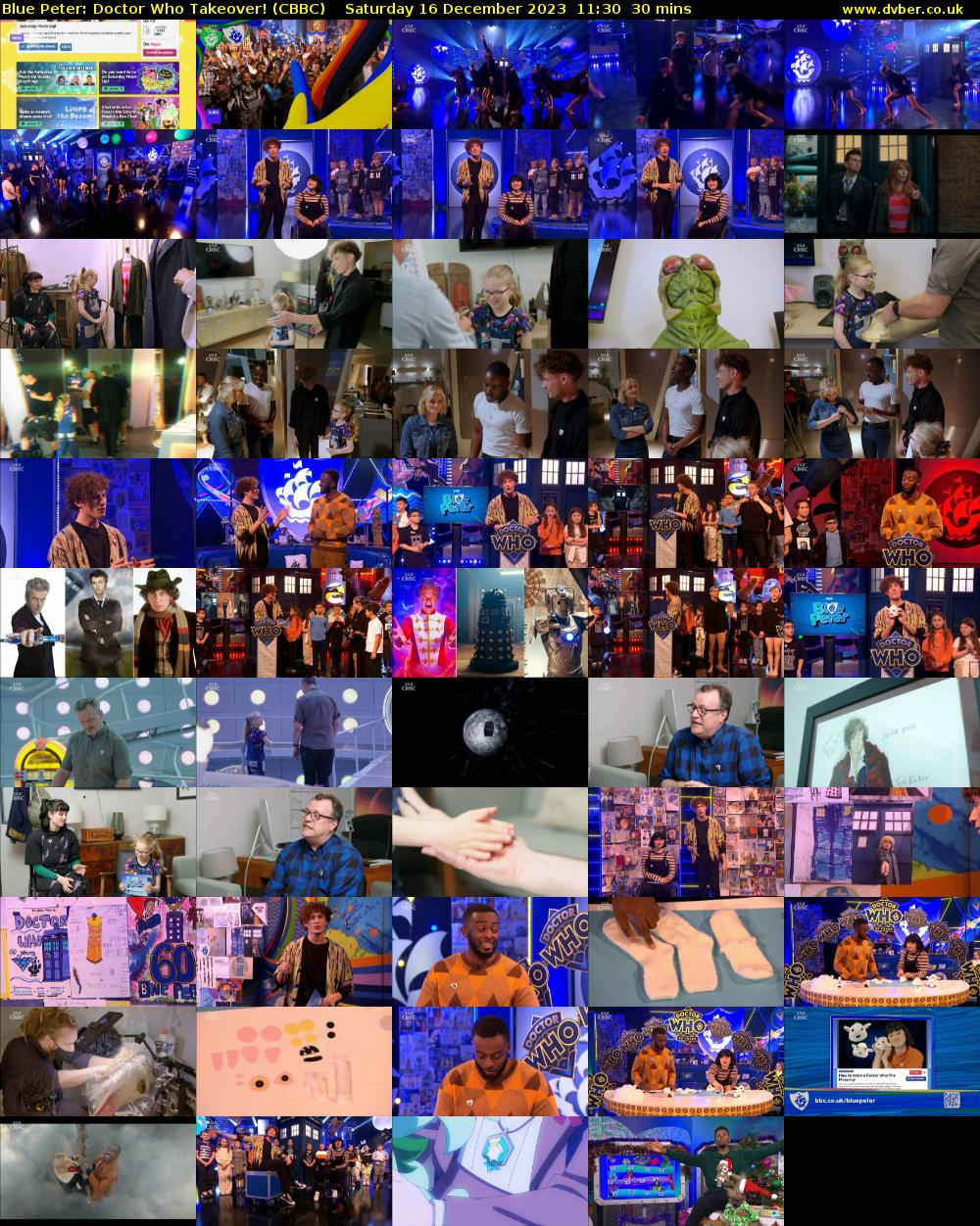 Blue Peter: Doctor Who Takeover! (CBBC) Saturday 16 December 2023 11:30 - 12:00