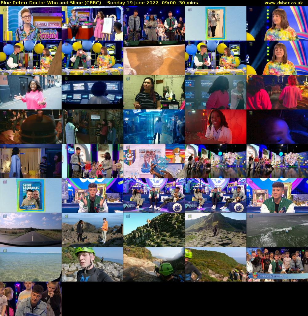 Blue Peter: Doctor Who and Slime (CBBC) Sunday 19 June 2022 09:00 - 09:30