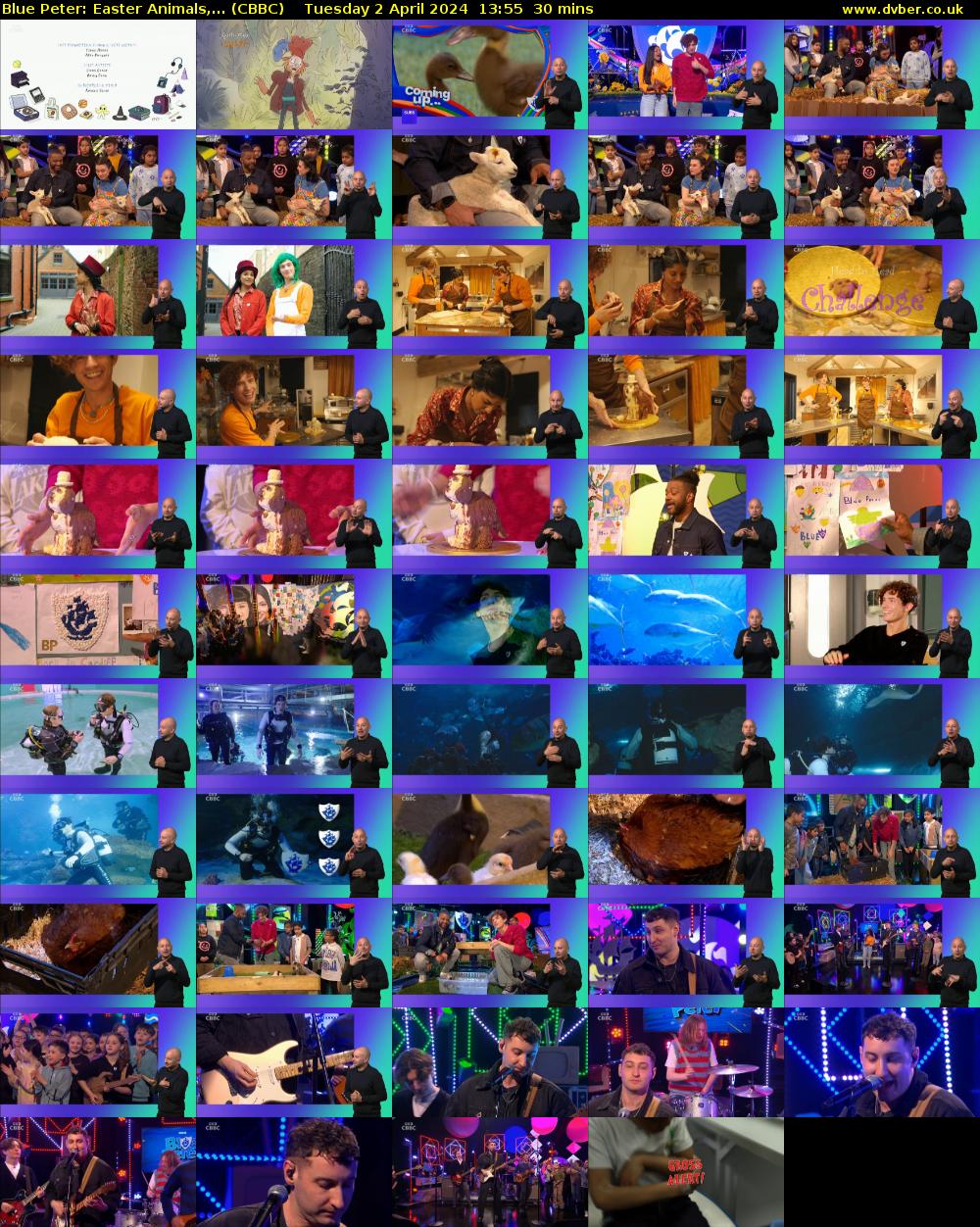 Blue Peter: Easter Animals,... (CBBC) Tuesday 2 April 2024 13:55 - 14:25