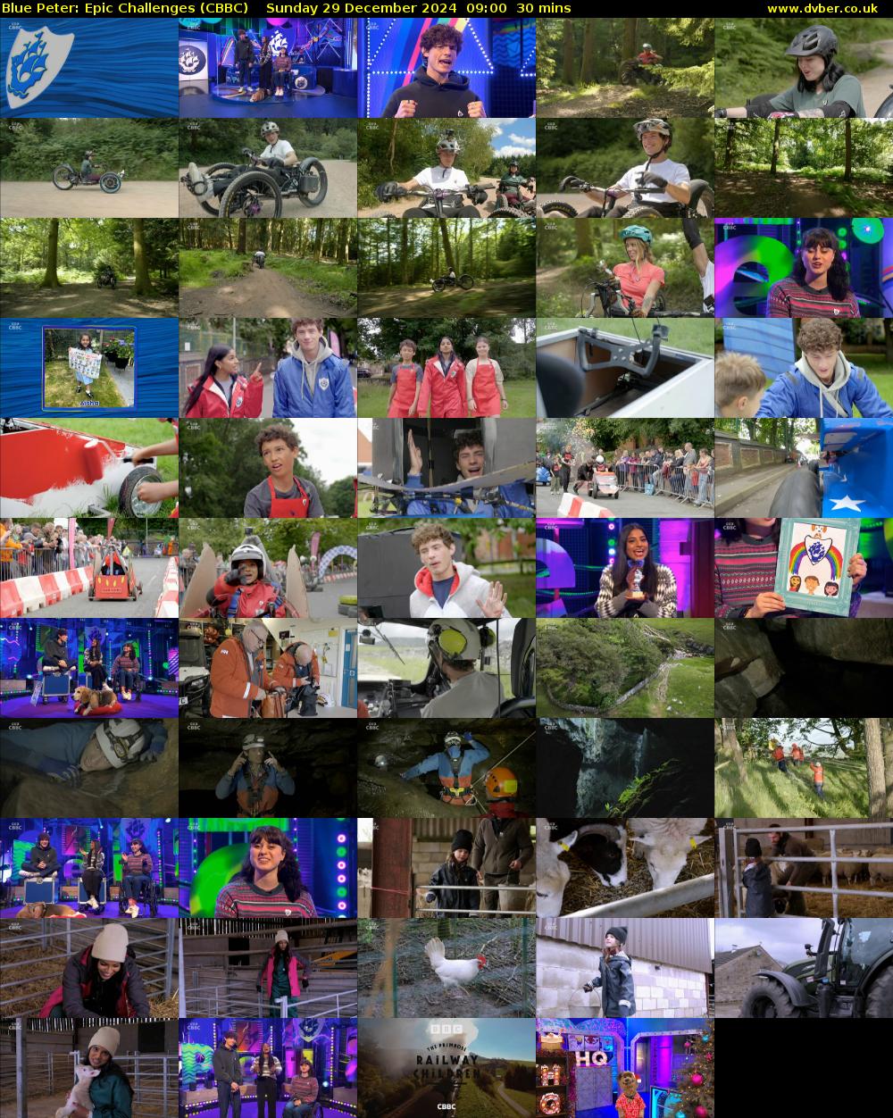 Blue Peter: Epic Challenges (CBBC) Sunday 29 December 2024 09:00 - 09:30