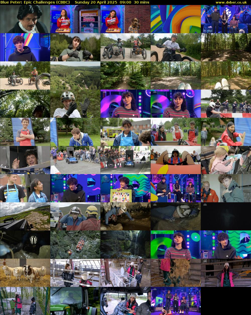 Blue Peter: Epic Challenges (CBBC) Sunday 20 April 2025 09:00 - 09:30
