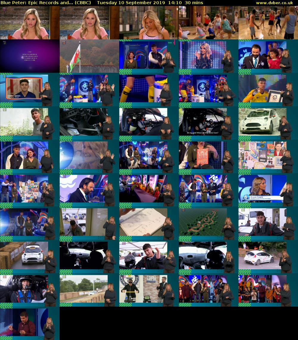Blue Peter: Epic Records and... (CBBC) Tuesday 10 September 2019 14:10 - 14:40