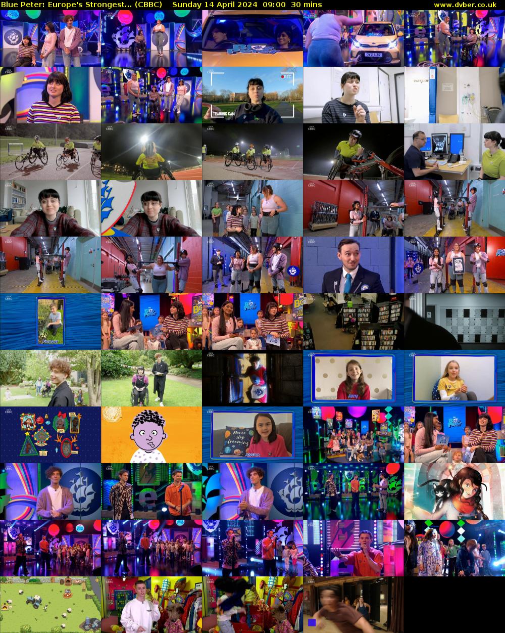 Blue Peter: Europe's Strongest... (CBBC) Sunday 14 April 2024 09:00 - 09:30