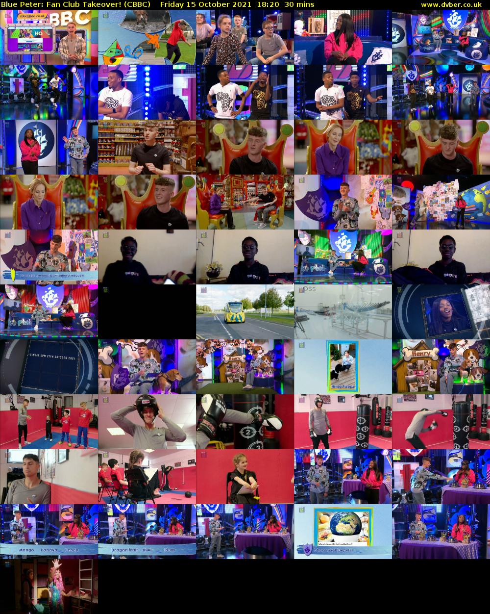 Blue Peter: Fan Club Takeover! (CBBC) Friday 15 October 2021 18:20 - 18:50