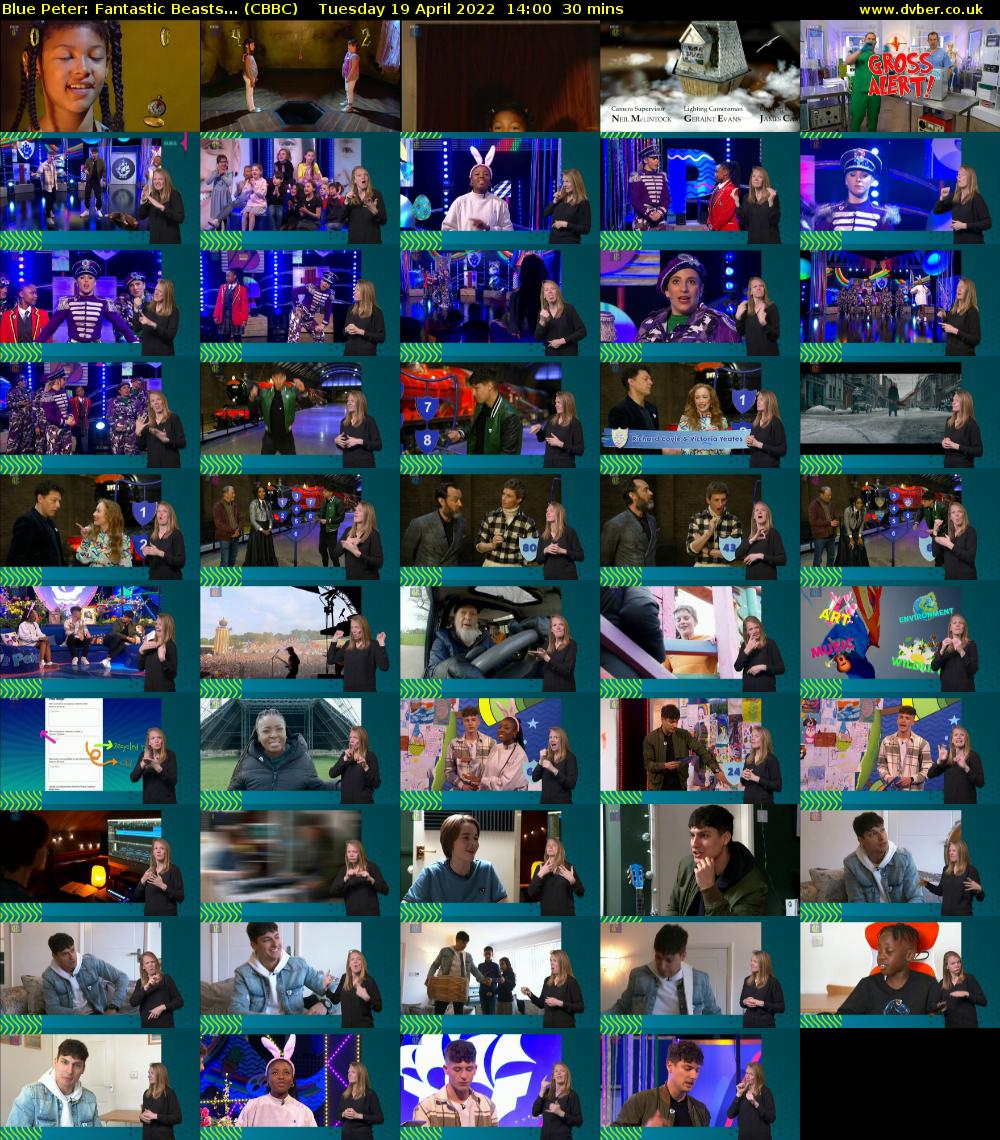Blue Peter: Fantastic Beasts... (CBBC) Tuesday 19 April 2022 14:00 - 14:30