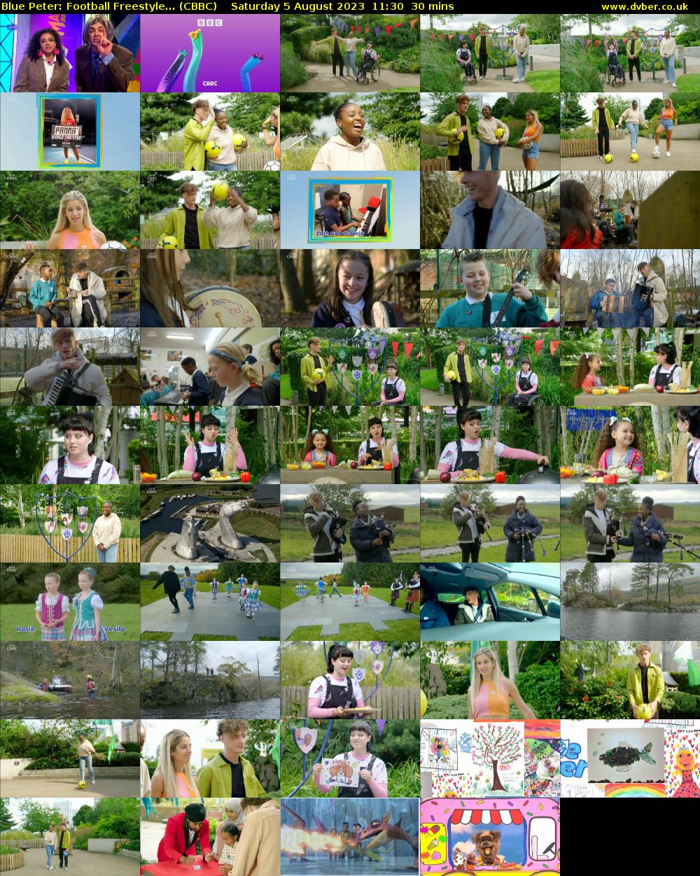Blue Peter: Football Freestyle... (CBBC) Saturday 5 August 2023 11:30 - 12:00