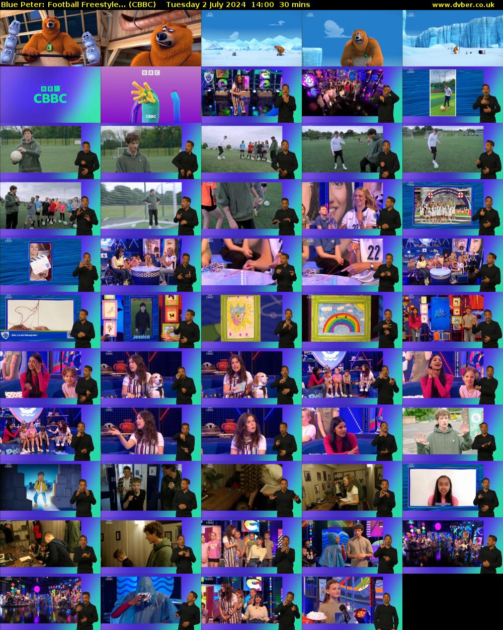 Blue Peter: Football Freestyle... (CBBC) Tuesday 2 July 2024 14:00 - 14:30