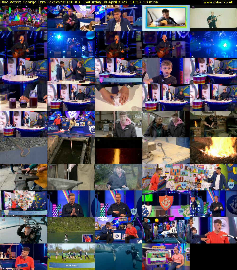 Blue Peter: George Ezra Takeover! (CBBC) Saturday 30 April 2022 11:30 - 12:00
