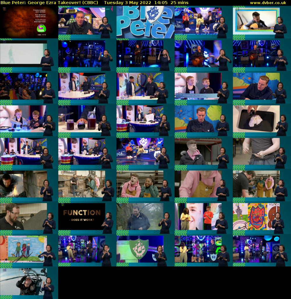 Blue Peter: George Ezra Takeover! (CBBC) Tuesday 3 May 2022 14:05 - 14:30