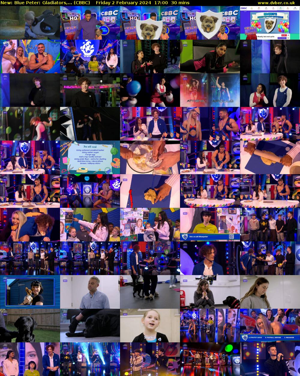 Blue Peter: Gladiators,... (CBBC) Friday 2 February 2024 17:00 - 17:30
