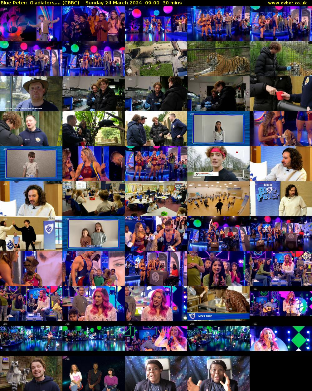 Blue Peter: Gladiators,... (CBBC) Sunday 24 March 2024 09:00 - 09:30