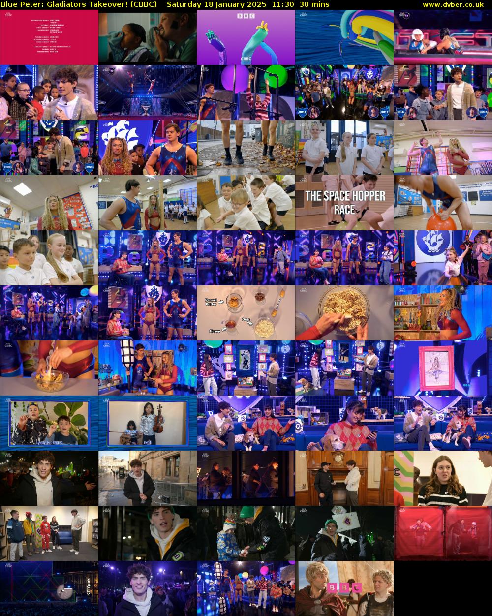Blue Peter: Gladiators Takeover! (CBBC) Saturday 18 January 2025 11:30 - 12:00