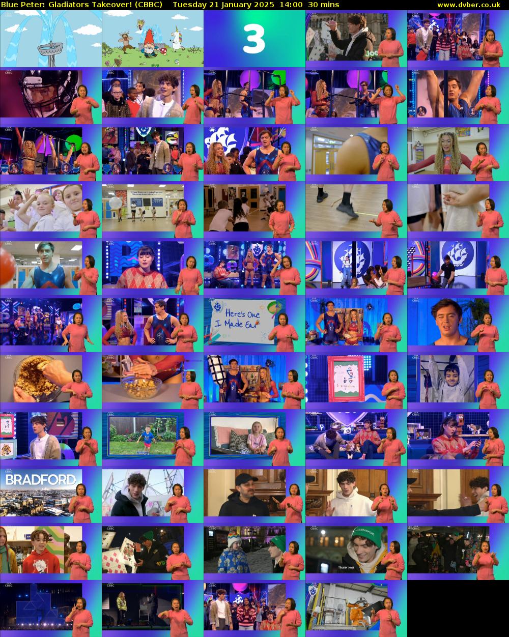 Blue Peter: Gladiators Takeover! (CBBC) Tuesday 21 January 2025 14:00 - 14:30