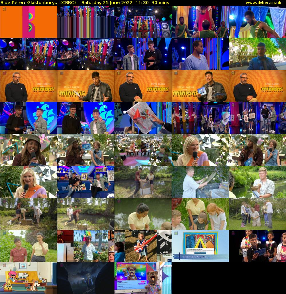 Blue Peter: Glastonbury... (CBBC) Saturday 25 June 2022 11:30 - 12:00