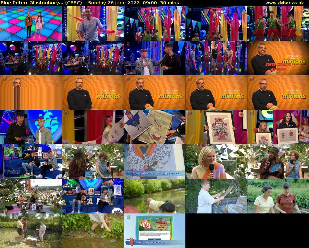 Blue Peter: Glastonbury... (CBBC) Sunday 26 June 2022 09:00 - 09:30