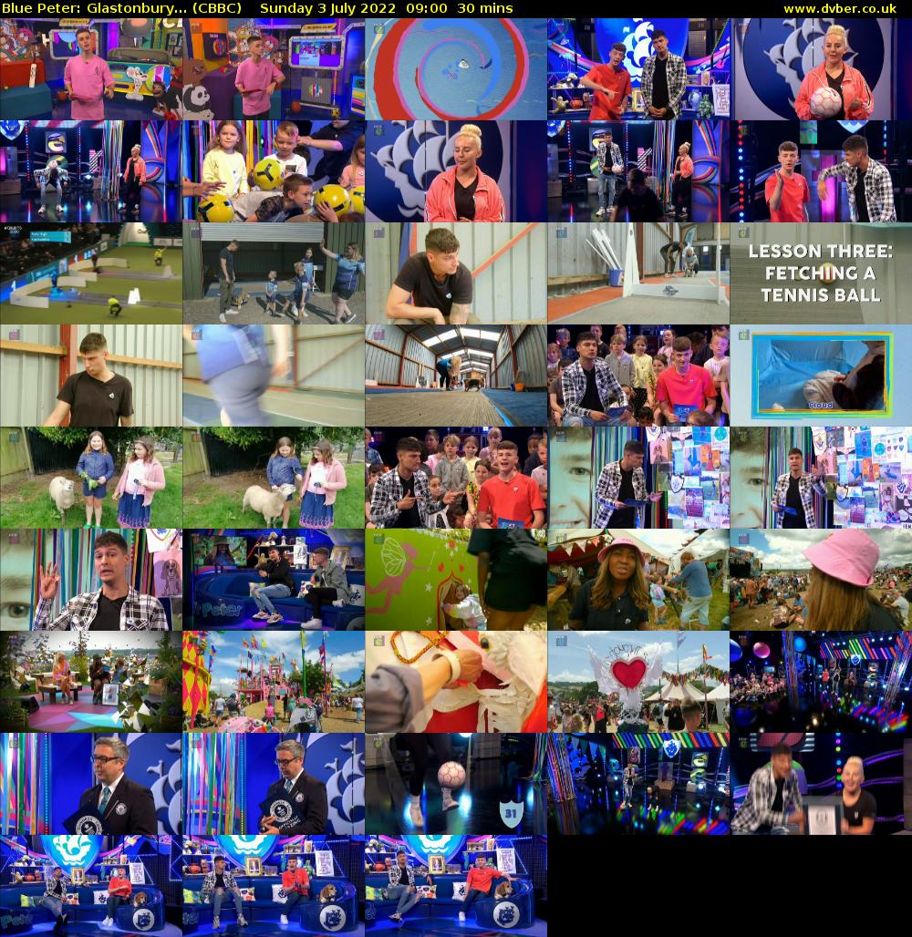 Blue Peter: Glastonbury... (CBBC) Sunday 3 July 2022 09:00 - 09:30