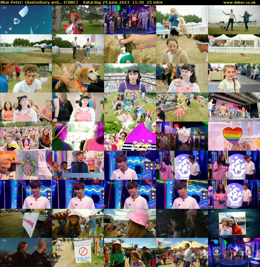 Blue Peter: Glastonbury and... (CBBC) Saturday 24 June 2023 11:30 - 11:55