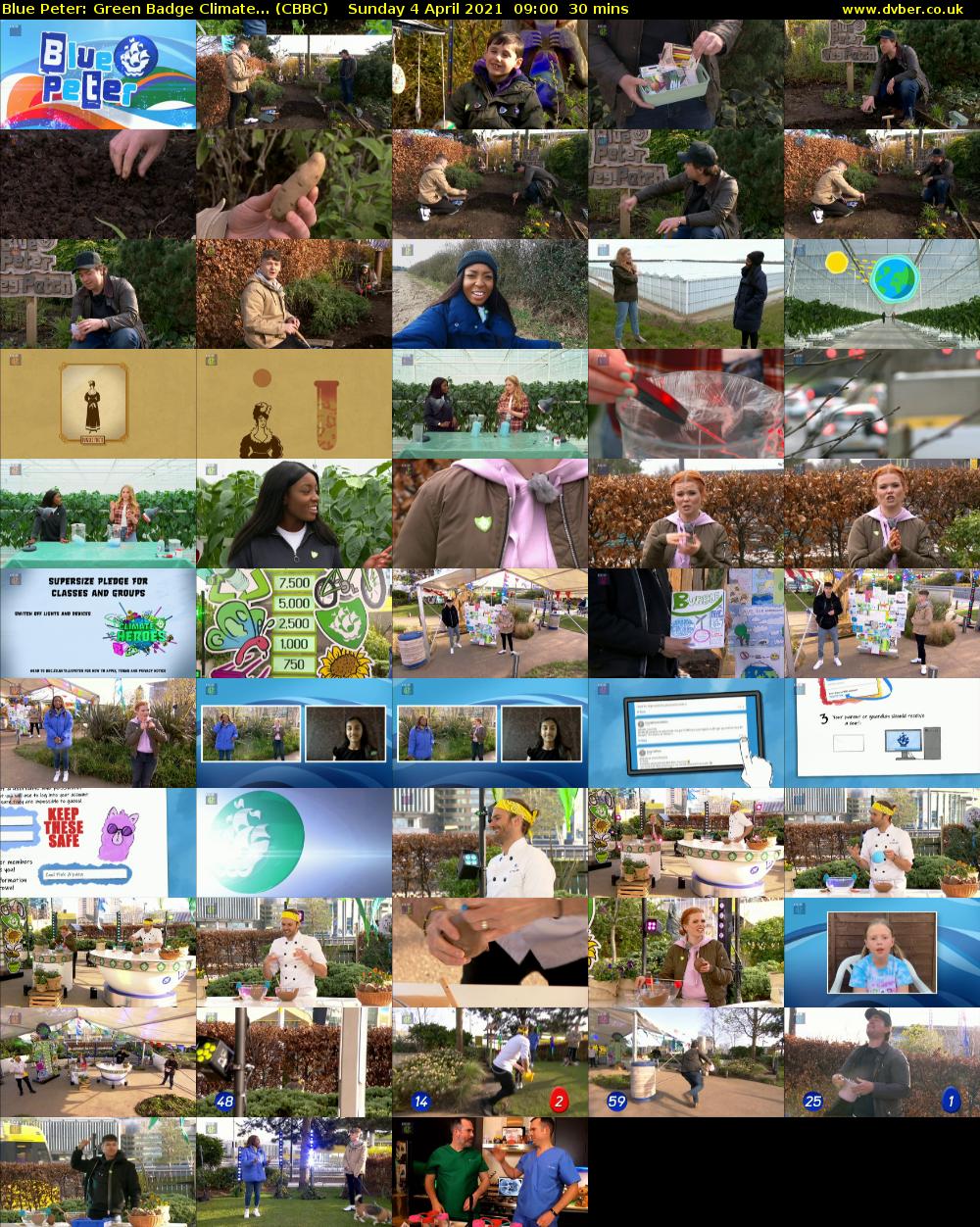 Blue Peter: Green Badge Climate... (CBBC) Sunday 4 April 2021 09:00 - 09:30