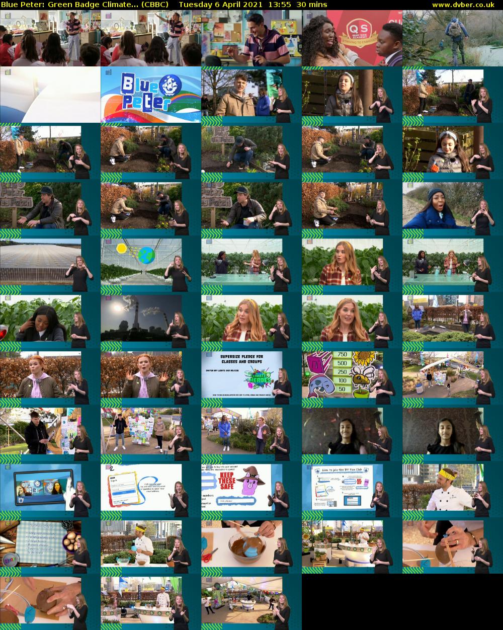 Blue Peter: Green Badge Climate... (CBBC) Tuesday 6 April 2021 13:55 - 14:25