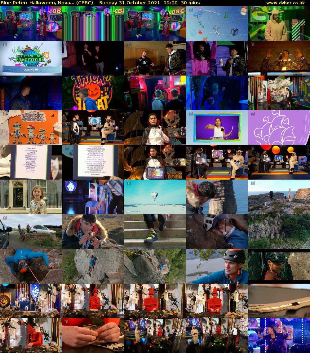 Blue Peter: Halloween, Nova... (CBBC) Sunday 31 October 2021 09:00 - 09:30