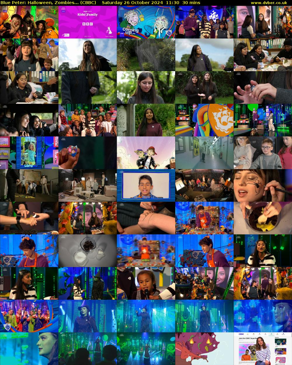 Blue Peter: Halloween, Zombies... (CBBC) Saturday 26 October 2024 11:30 - 12:00