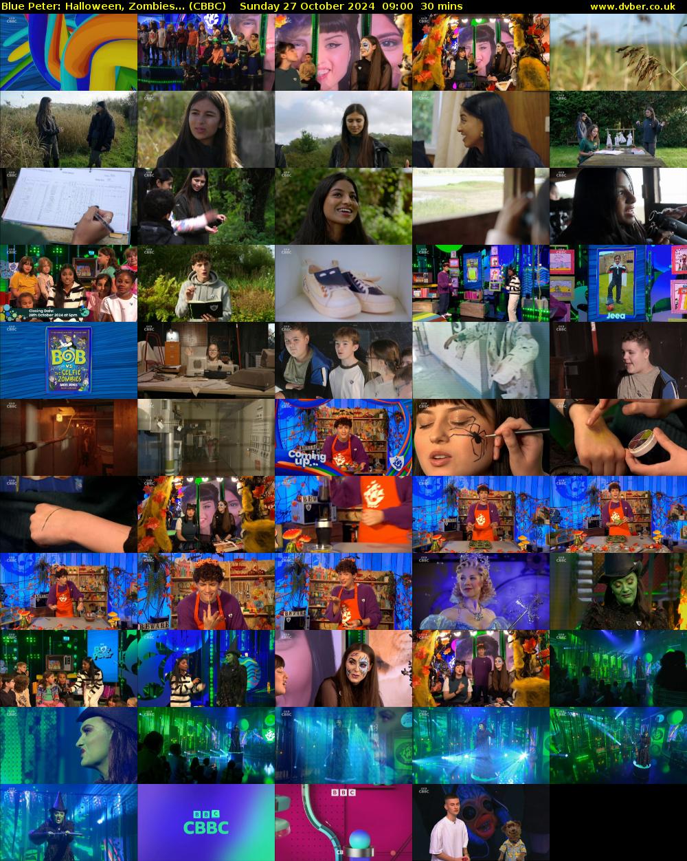 Blue Peter: Halloween, Zombies... (CBBC) Sunday 27 October 2024 09:00 - 09:30