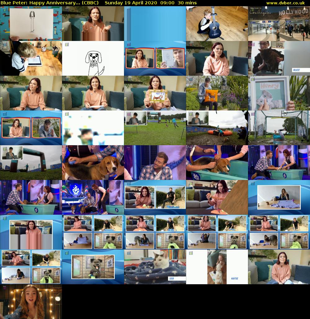 Blue Peter: Happy Anniversary... (CBBC) Sunday 19 April 2020 09:00 - 09:30