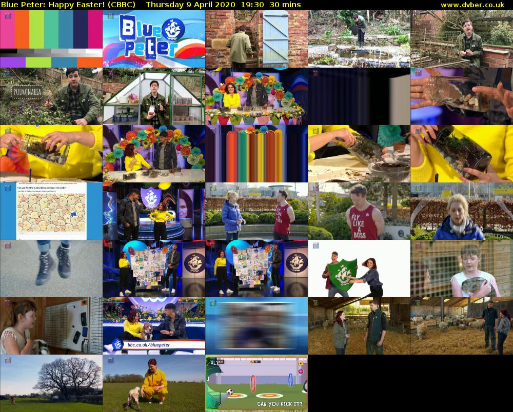 Blue Peter: Happy Easter! (CBBC) Thursday 9 April 2020 19:30 - 20:00