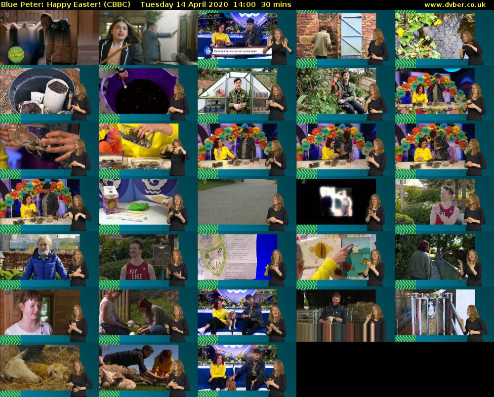 Blue Peter: Happy Easter! (CBBC) Tuesday 14 April 2020 14:00 - 14:30