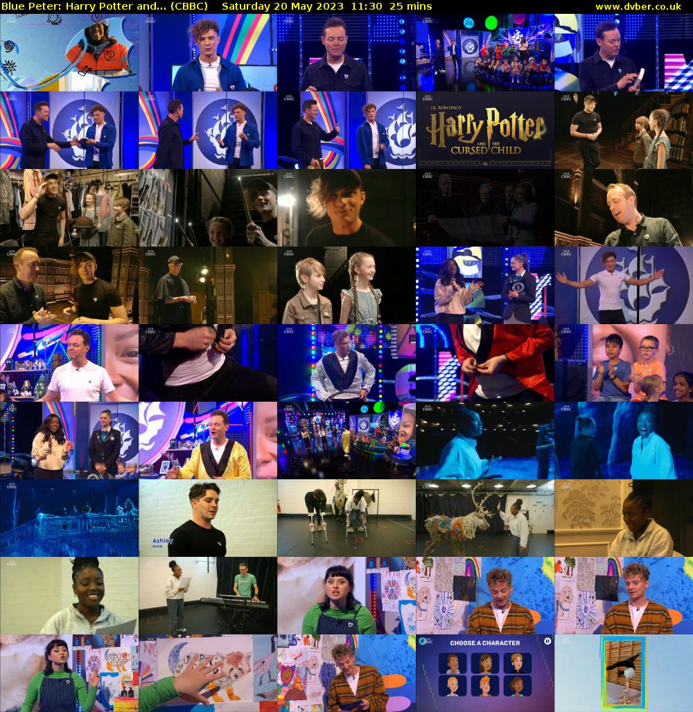 Blue Peter: Harry Potter and... (CBBC) Saturday 20 May 2023 11:30 - 11:55