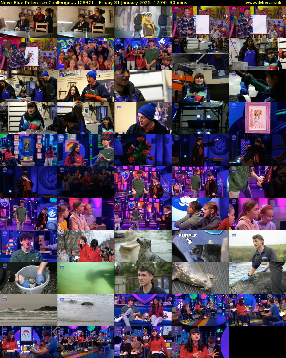 Blue Peter: Ice Challenge,... (CBBC) Friday 31 January 2025 17:00 - 17:30