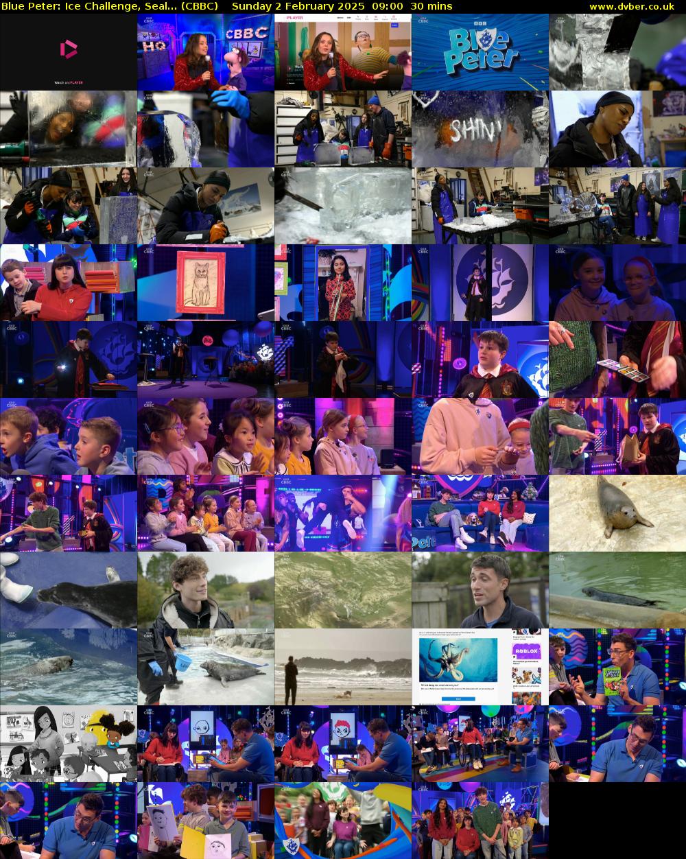 Blue Peter: Ice Challenge, Seal... (CBBC) Sunday 2 February 2025 09:00 - 09:30