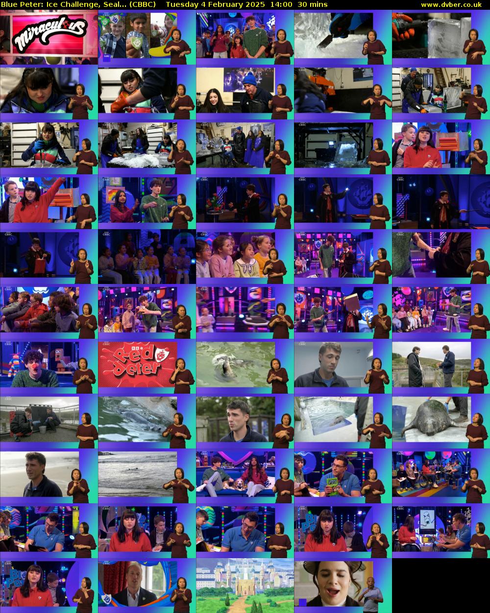 Blue Peter: Ice Challenge, Seal... (CBBC) Tuesday 4 February 2025 14:00 - 14:30