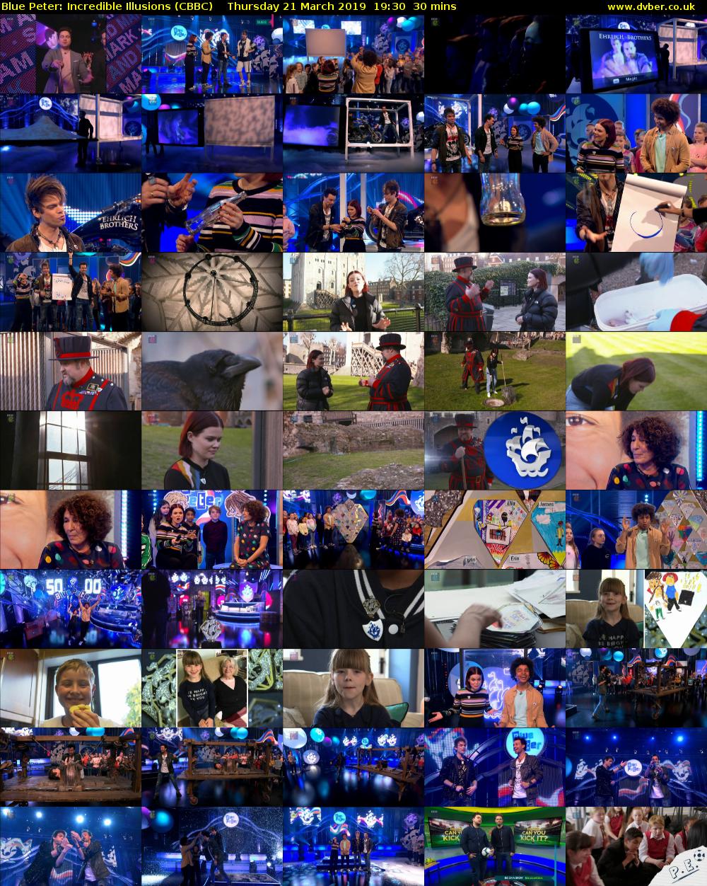 Blue Peter: Incredible Illusions (CBBC) Thursday 21 March 2019 19:30 - 20:00