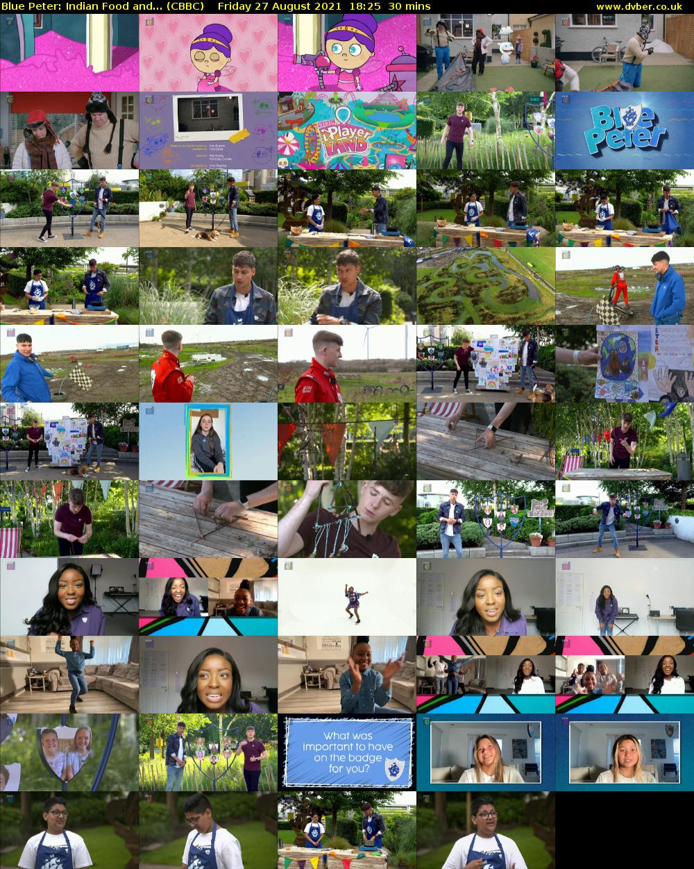 Blue Peter: Indian Food and... (CBBC) Friday 27 August 2021 18:25 - 18:55