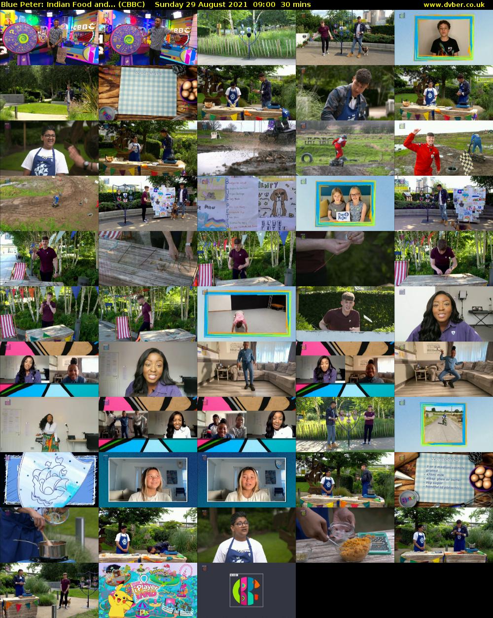 Blue Peter: Indian Food and... (CBBC) Sunday 29 August 2021 09:00 - 09:30