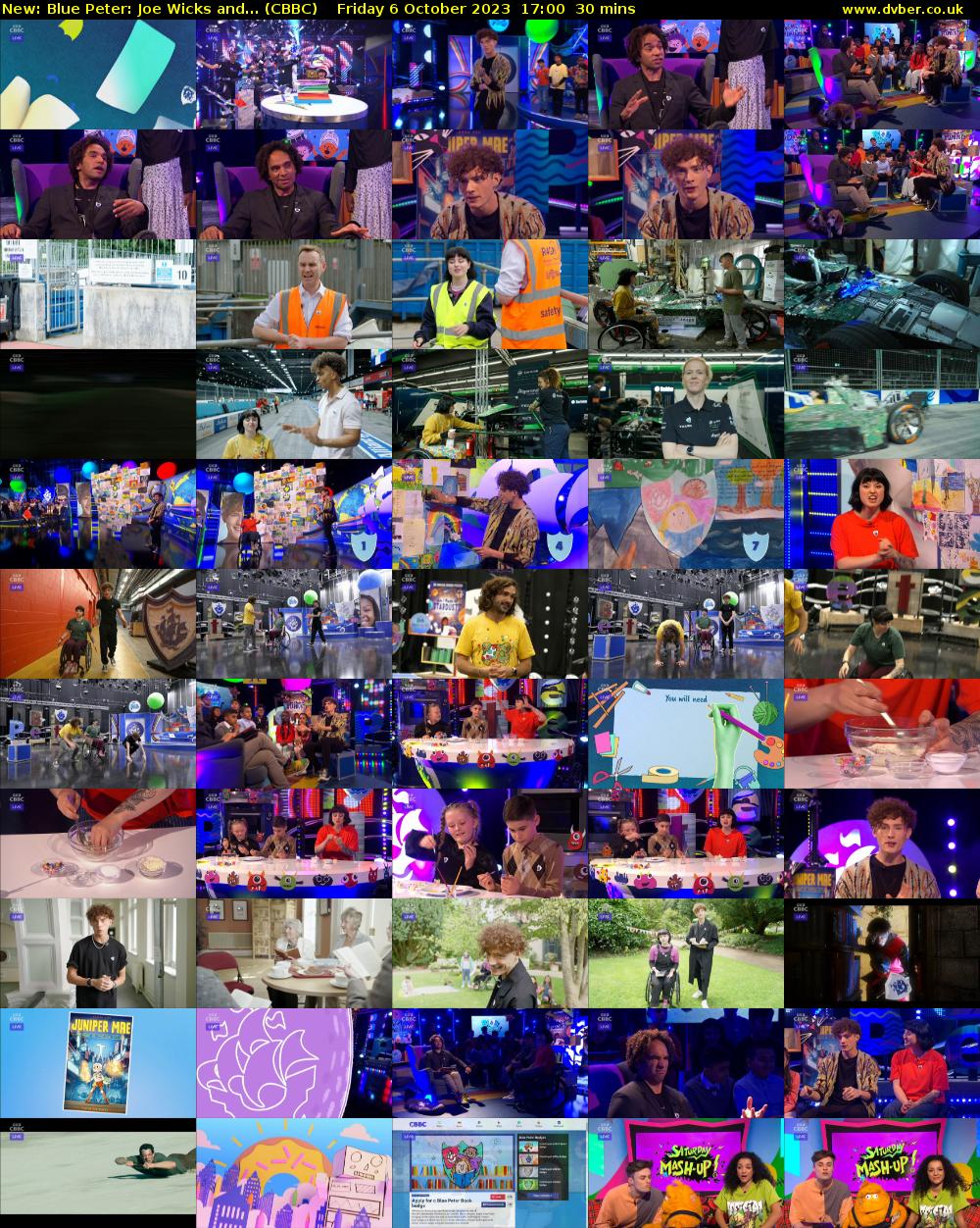 Blue Peter: Joe Wicks and... (CBBC) Friday 6 October 2023 17:00 - 17:30