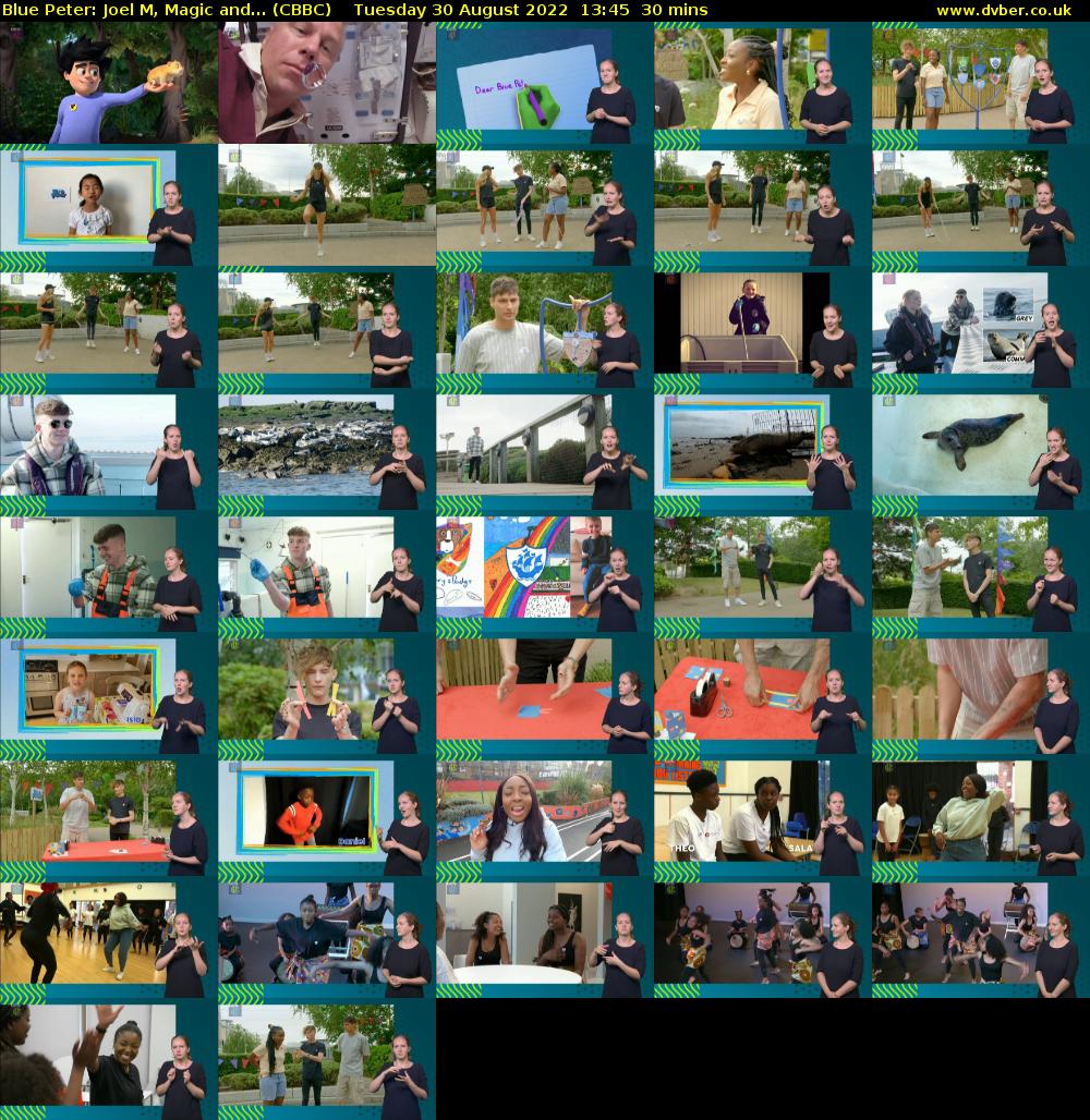 Blue Peter: Joel M, Magic and... (CBBC) Tuesday 30 August 2022 13:45 - 14:15