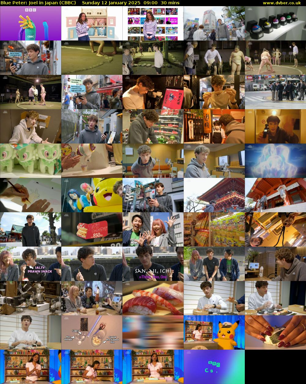 Blue Peter: Joel in Japan (CBBC) Sunday 12 January 2025 09:00 - 09:30