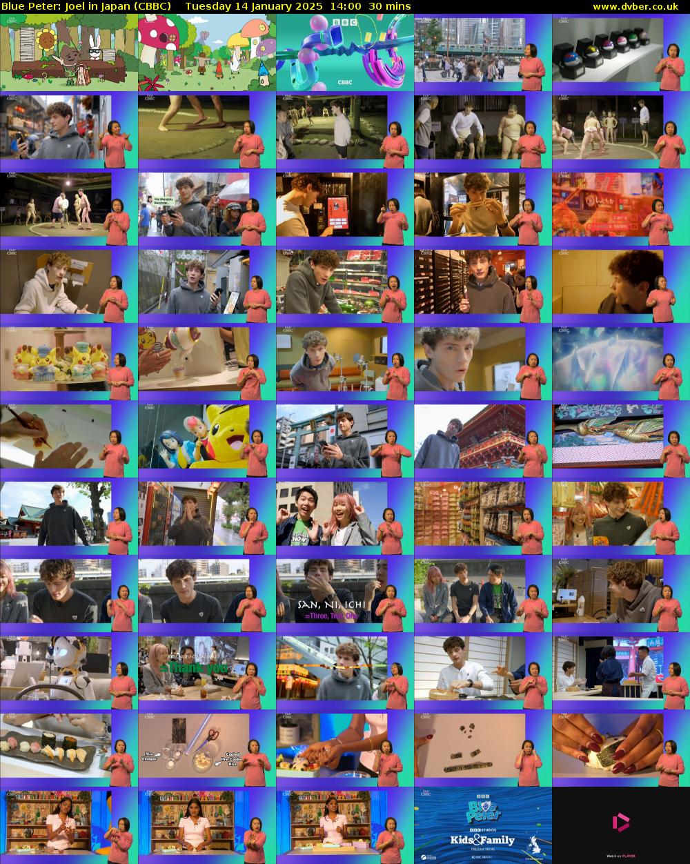Blue Peter: Joel in Japan (CBBC) Tuesday 14 January 2025 14:00 - 14:30