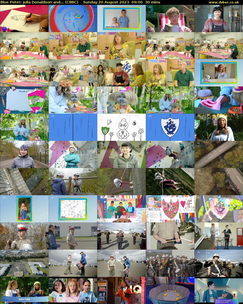 Blue Peter: Julia Donaldson and... (CBBC) Sunday 20 August 2023 09:00 - 09:30
