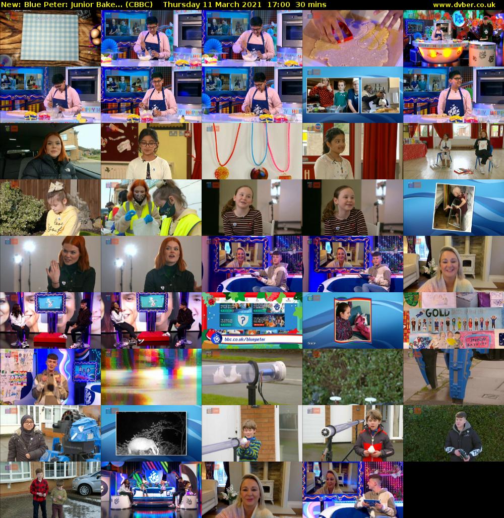 Blue Peter: Junior Bake... (CBBC) Thursday 11 March 2021 17:00 - 17:30