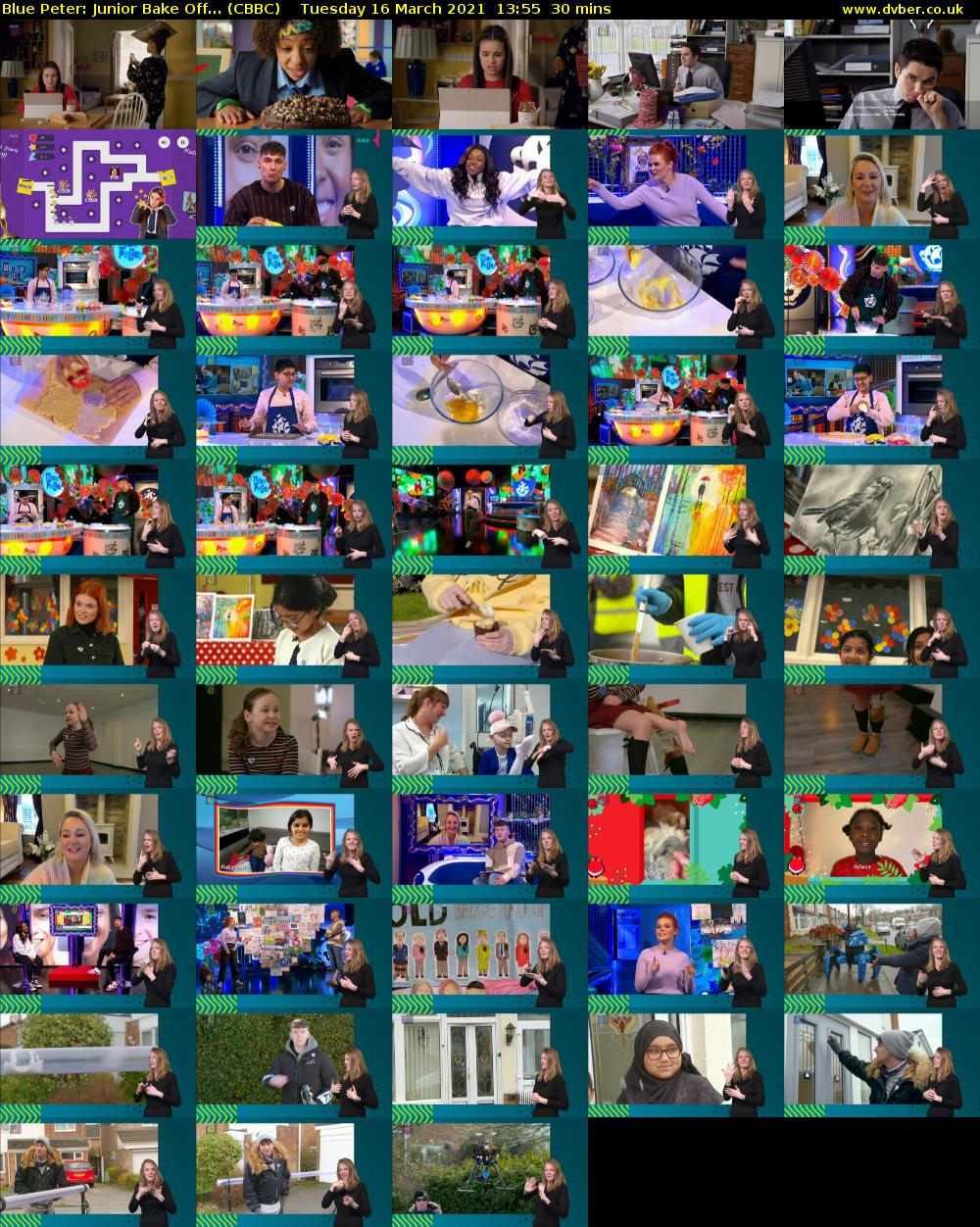 Blue Peter: Junior Bake Off... (CBBC) Tuesday 16 March 2021 13:55 - 14:25