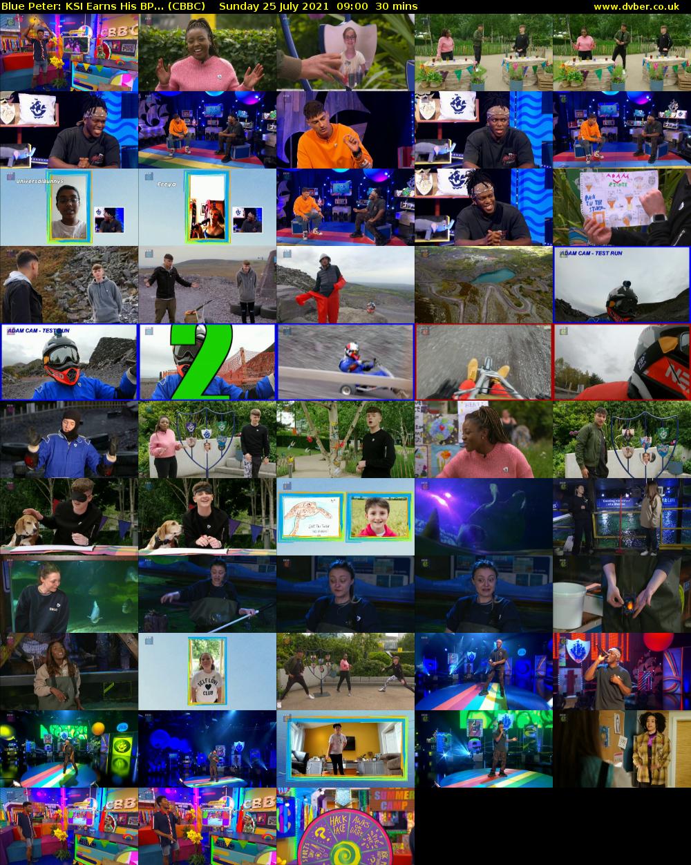 Blue Peter: KSI Earns His BP... (CBBC) Sunday 25 July 2021 09:00 - 09:30