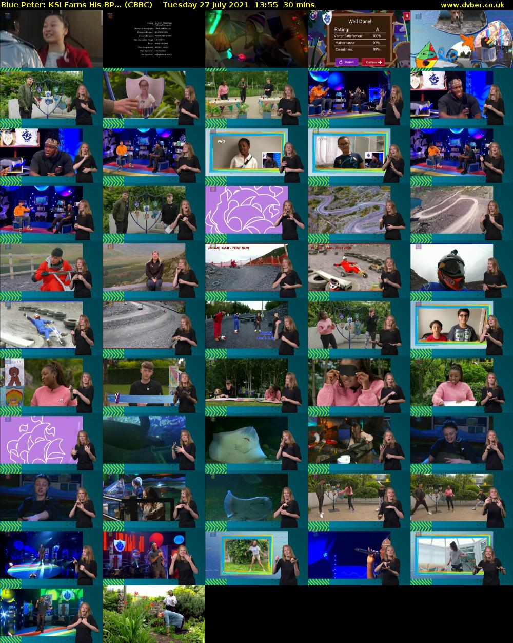 Blue Peter: KSI Earns His BP... (CBBC) Tuesday 27 July 2021 13:55 - 14:25