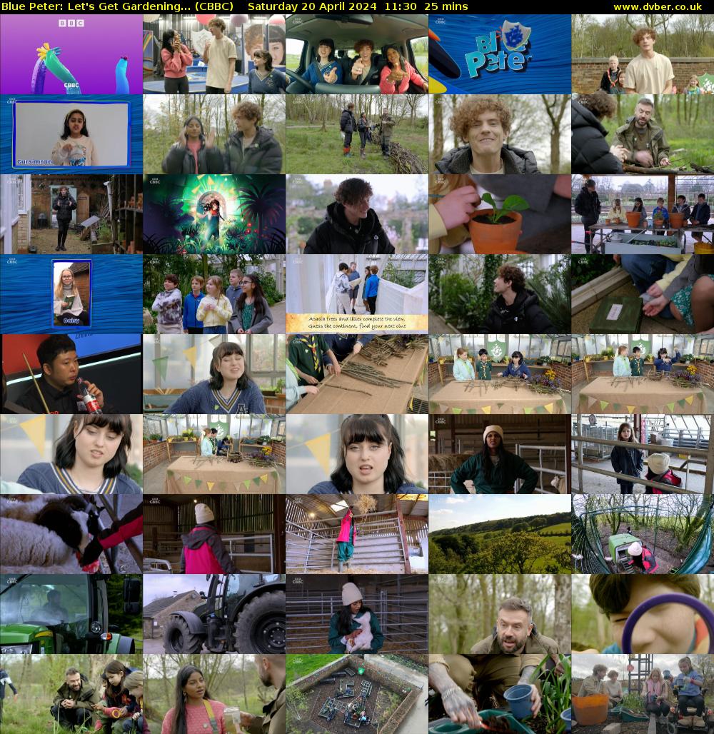 Blue Peter: Let's Get Gardening... (CBBC) Saturday 20 April 2024 11:30 - 11:55